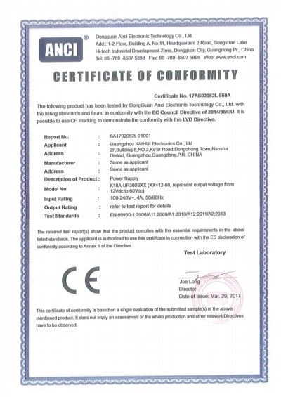 K18A-UP300S LVD cert.